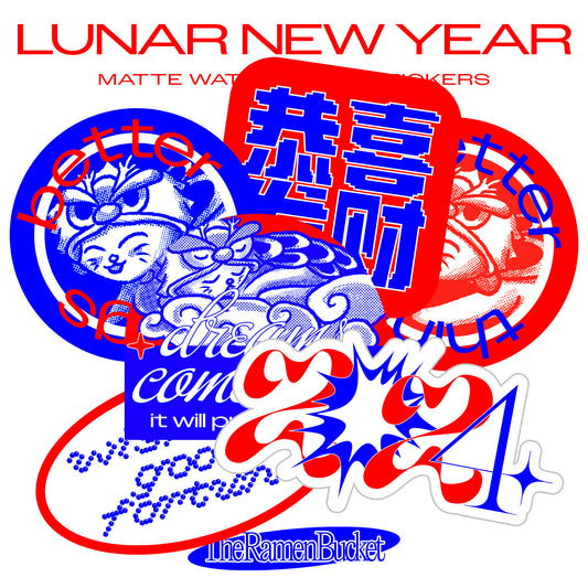 [PRE-ORDER] Lunar New Year Matte Waterproof Stickers